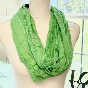 NWT Spring Green Infinity Scarf